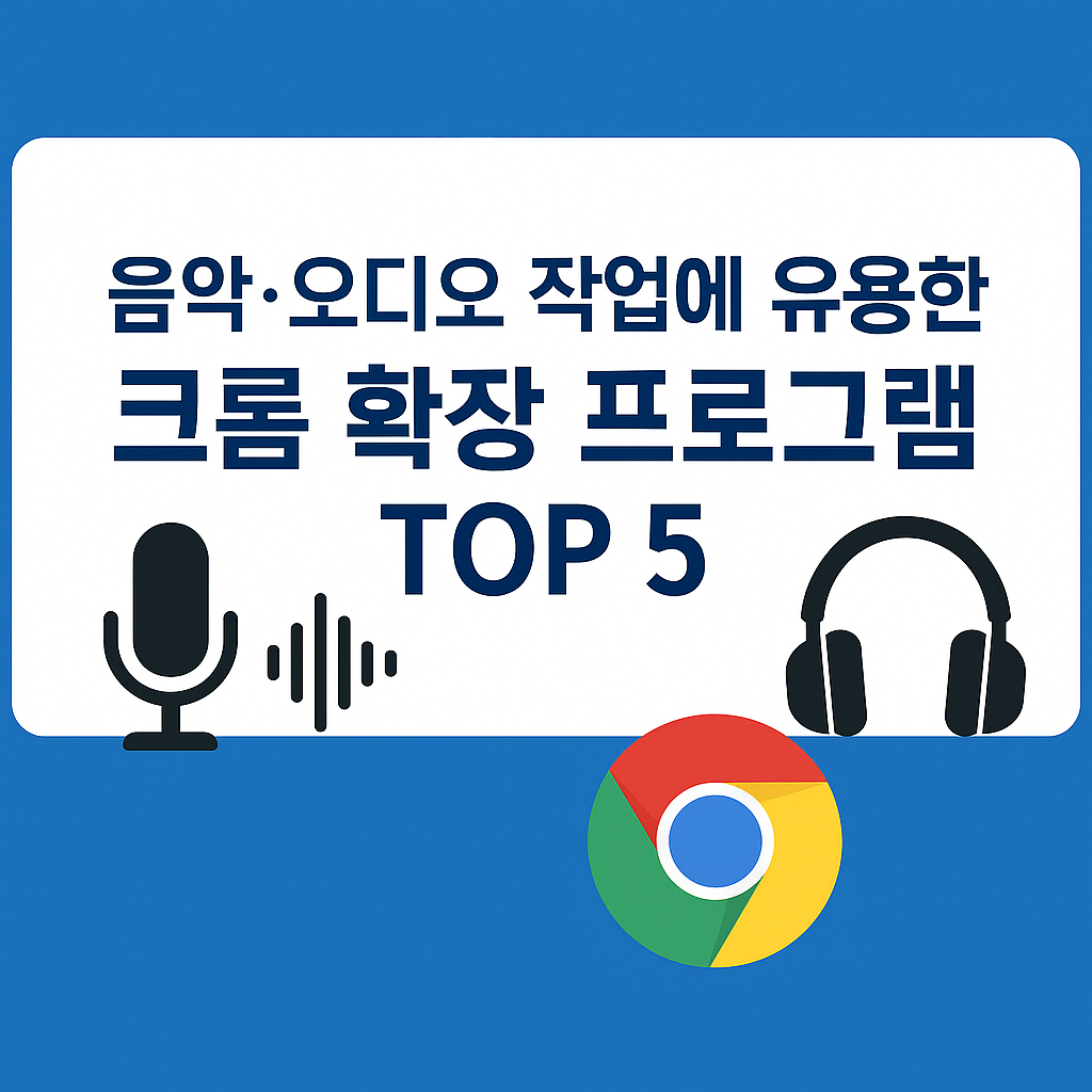 음악&middot;오디오 작업에 유용한 크롬 확장 프로그램 TOP 5