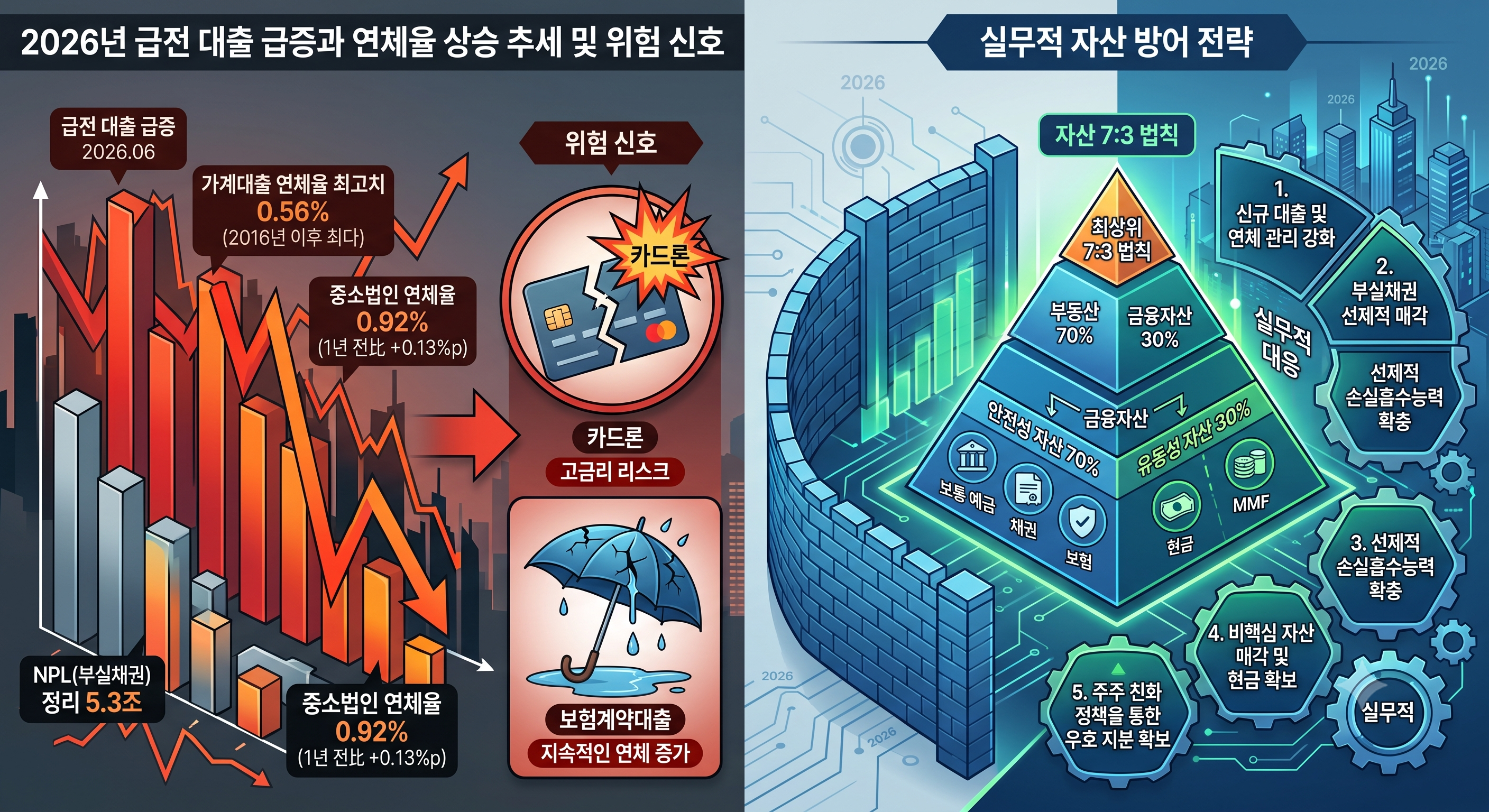 2026년 급전 대출 급증과 연체율 상승 추세, 카드론 및 보험계약대출 위험 신호에 대처하는 실무적 자산 방어