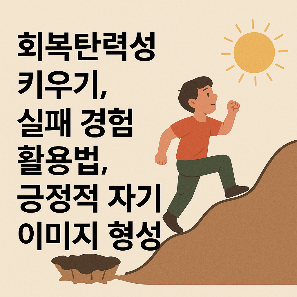 회복탄력성 키우기, 실패 경험 활용법, 긍정적 자기 이미지 형성