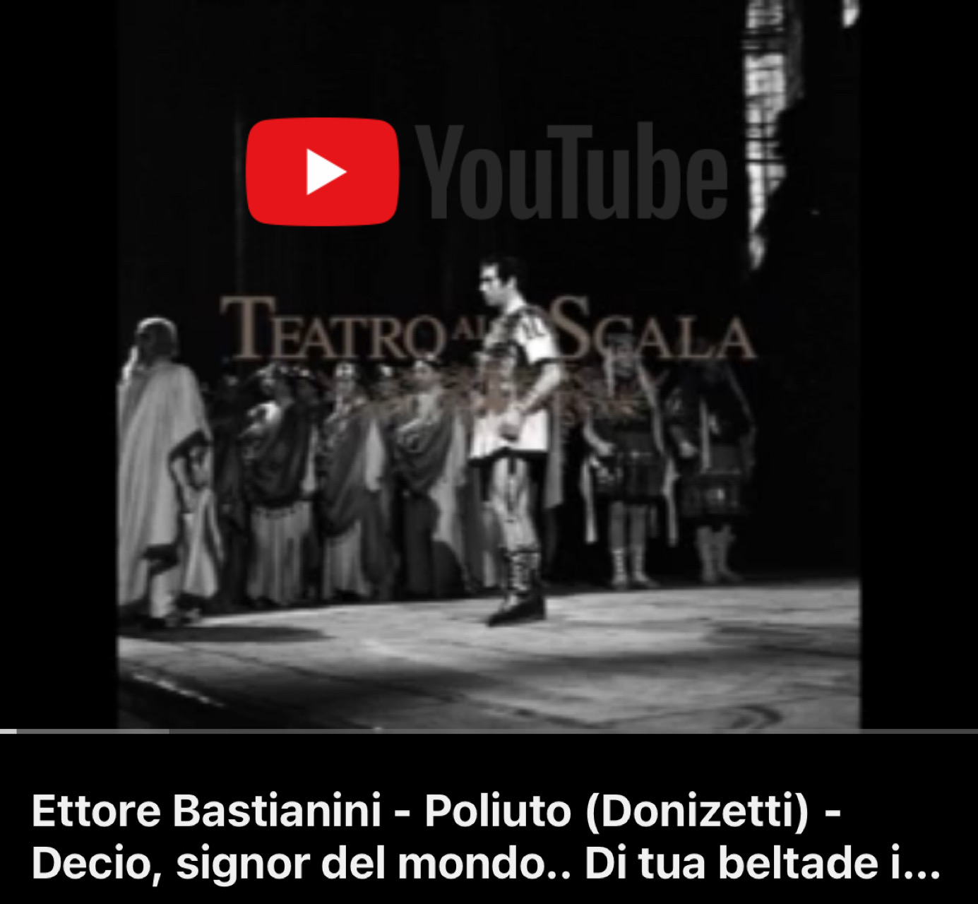 G. Donizetti 오페라 <Poliuto>와 Severo의 아리아 &ldquo;Di tua beltade immagine (너의 아름다운 형상)&rdquo;