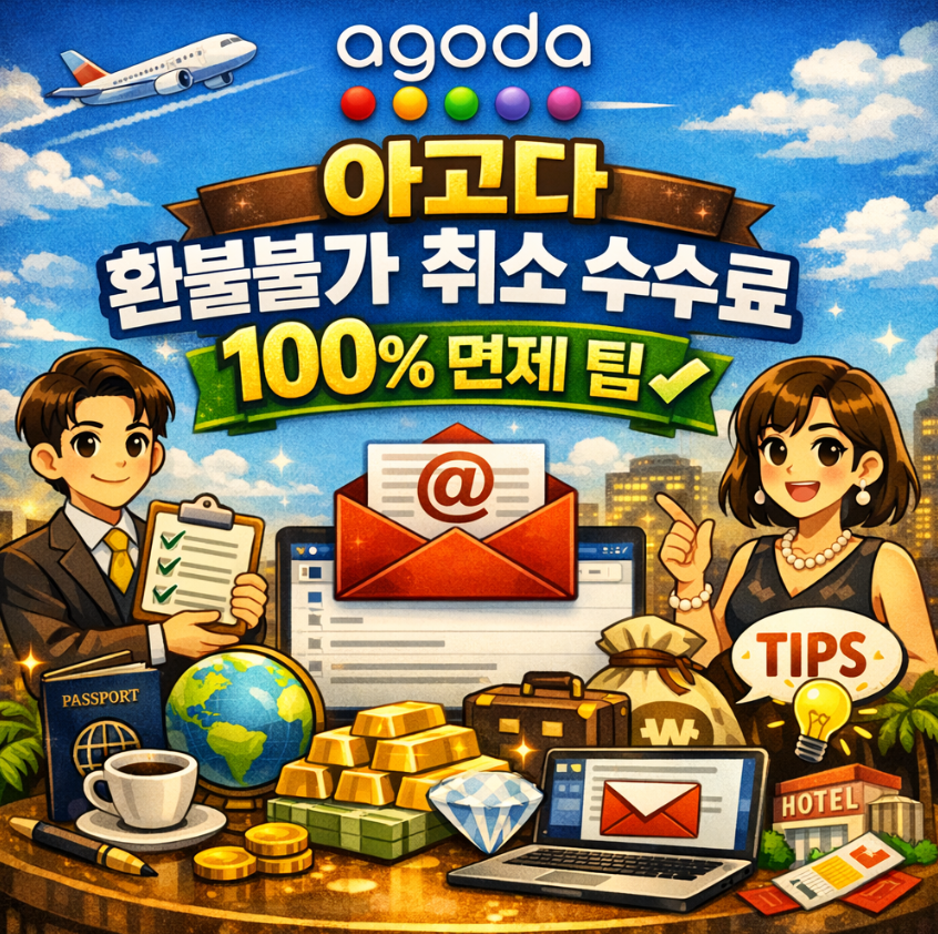 아고다 환불불가 취소 수수료 100% 면제 영문 메일 양식