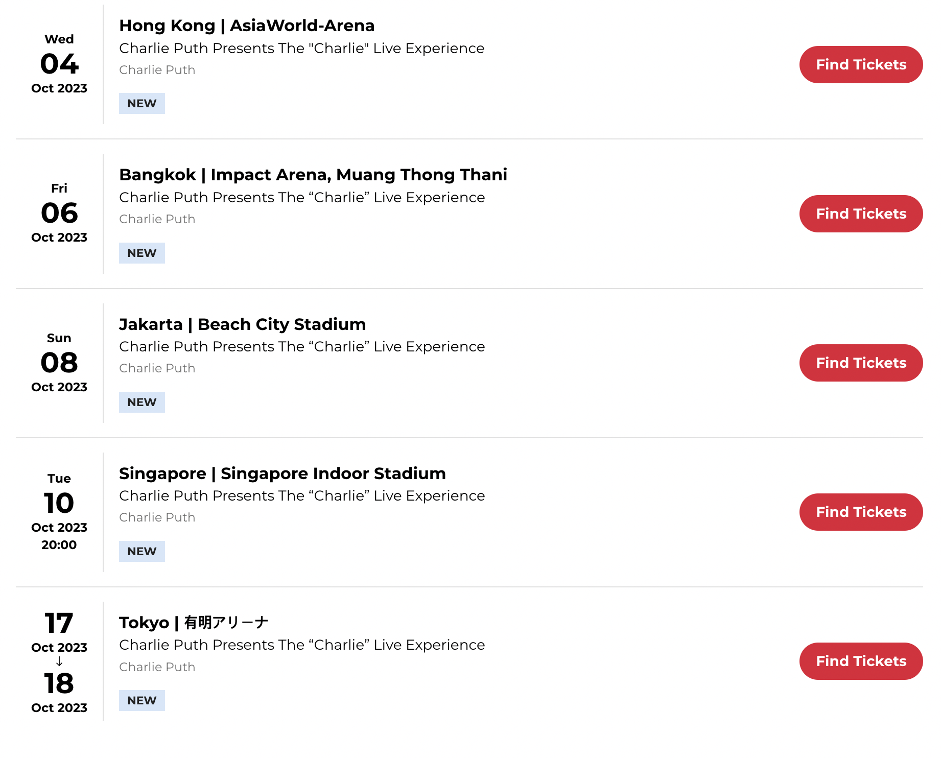 찰리푸스 내한 공연