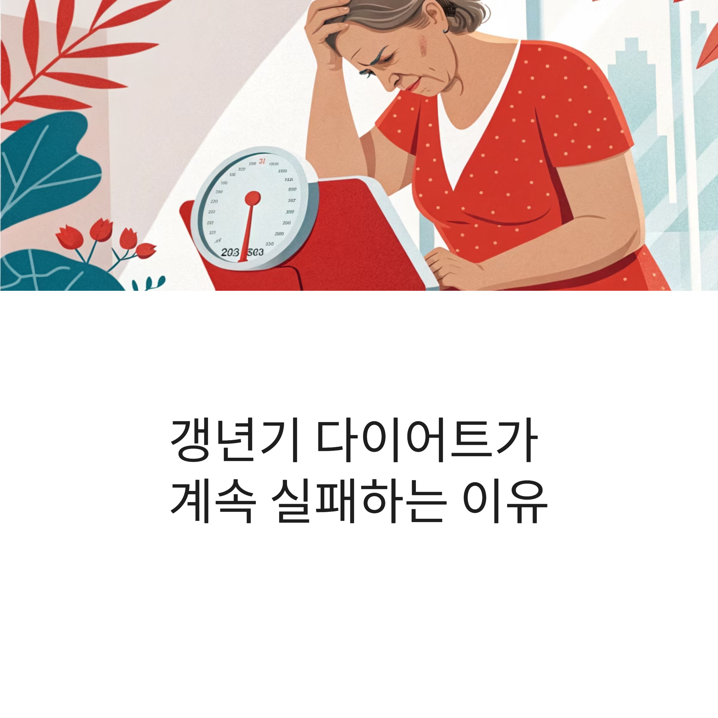 갱년기 다이어트 실패하는 이유