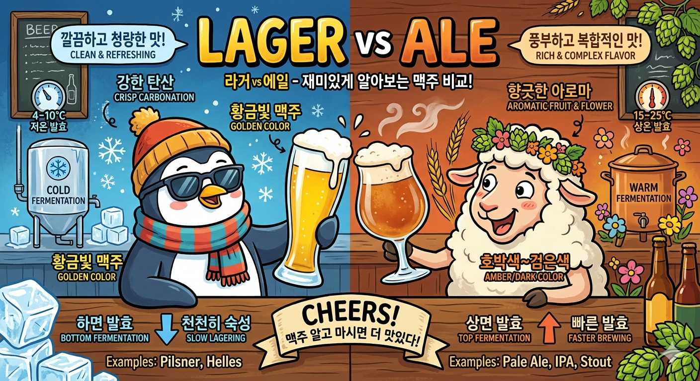 라거 vs 에일