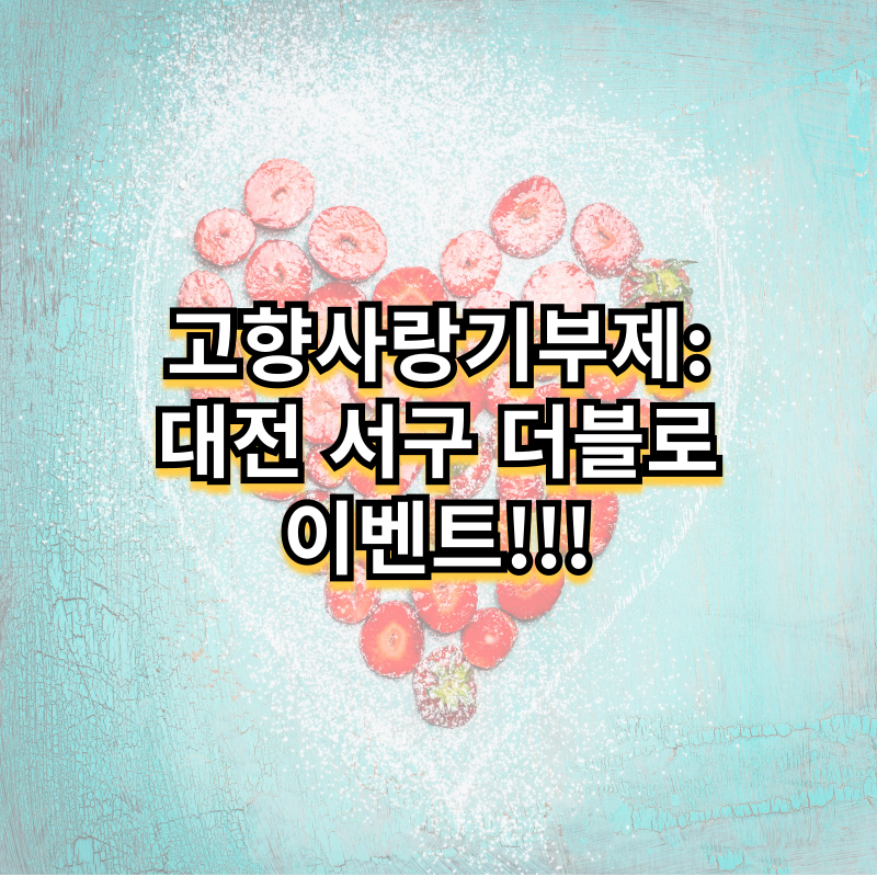 고향사랑기부제: 대전 서구 더블로 이벤트