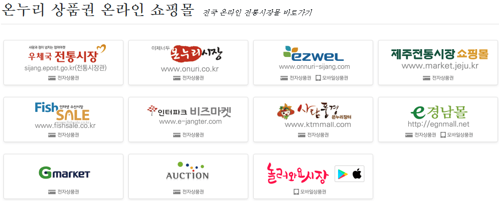 온누리상품권-온라인-쇼핑몰-사용처-사이트