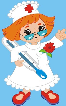 온도계를들고있는안경쓴간호사