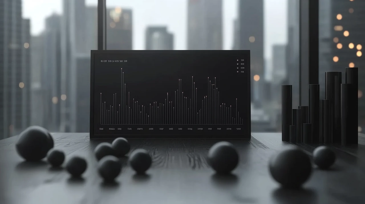 다양한 섹터의 변동성과 수익률을 보여주는 그래프. 금융 허브의 디지털 인터페이스를 통해 정확하고 정보가 풍부하게 표현되며, 2025년 유망 ETF 섹터의 투자 수익률 비교를 시각화하고 있습니다.