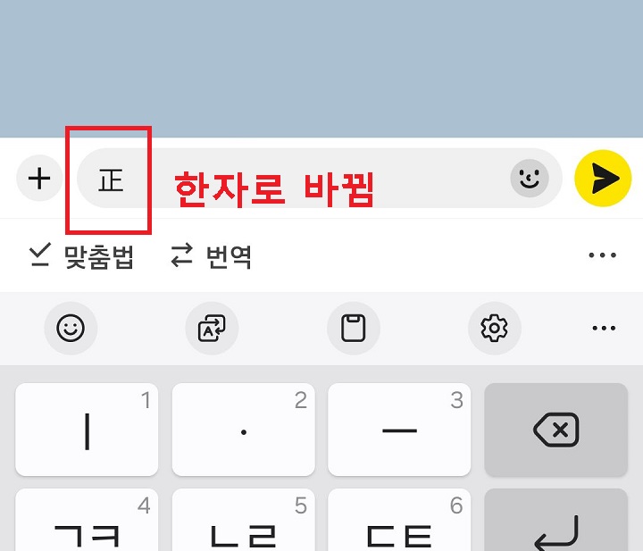 한자로 바뀌어 보임