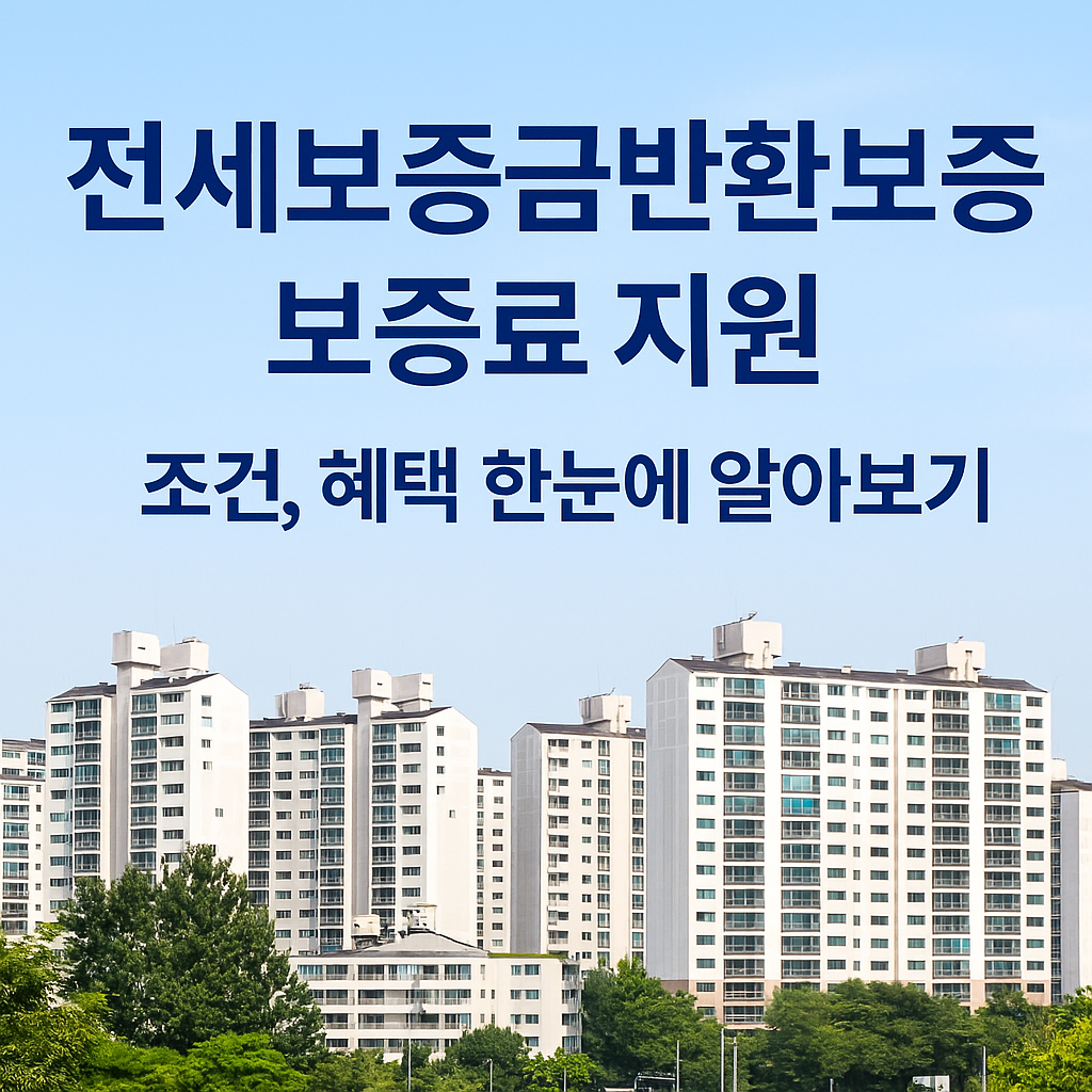 전세보증금반환보증 보증로 지원 조건, 혜택 총정리
