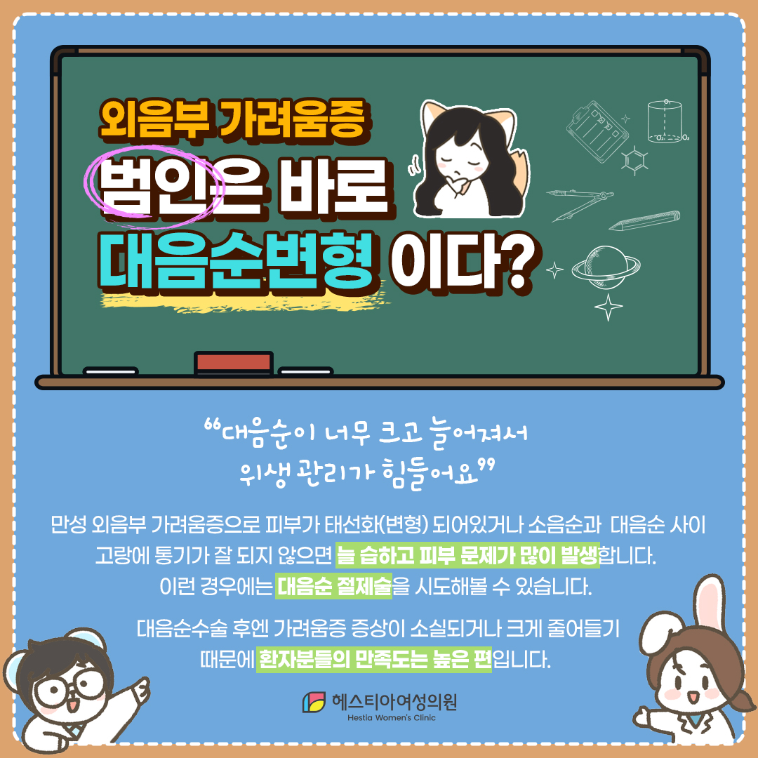 외음부가려움증 대음순변형