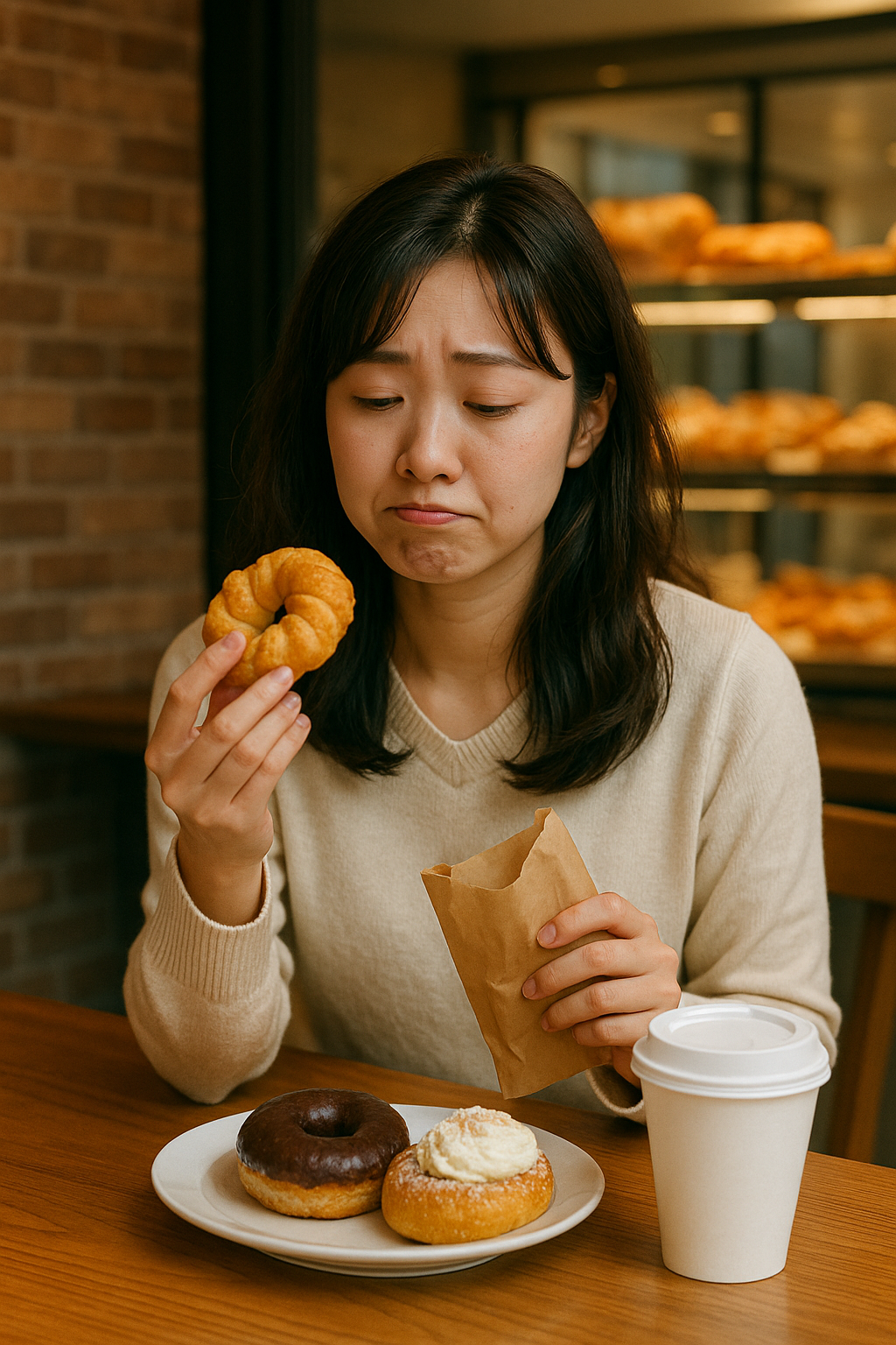 빵_빵을 먹고 있는 여자