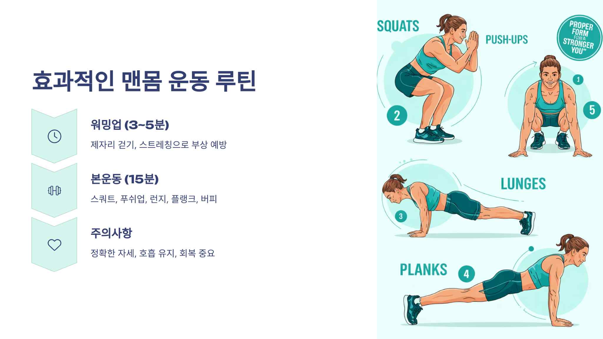 맨몸운동 루틴