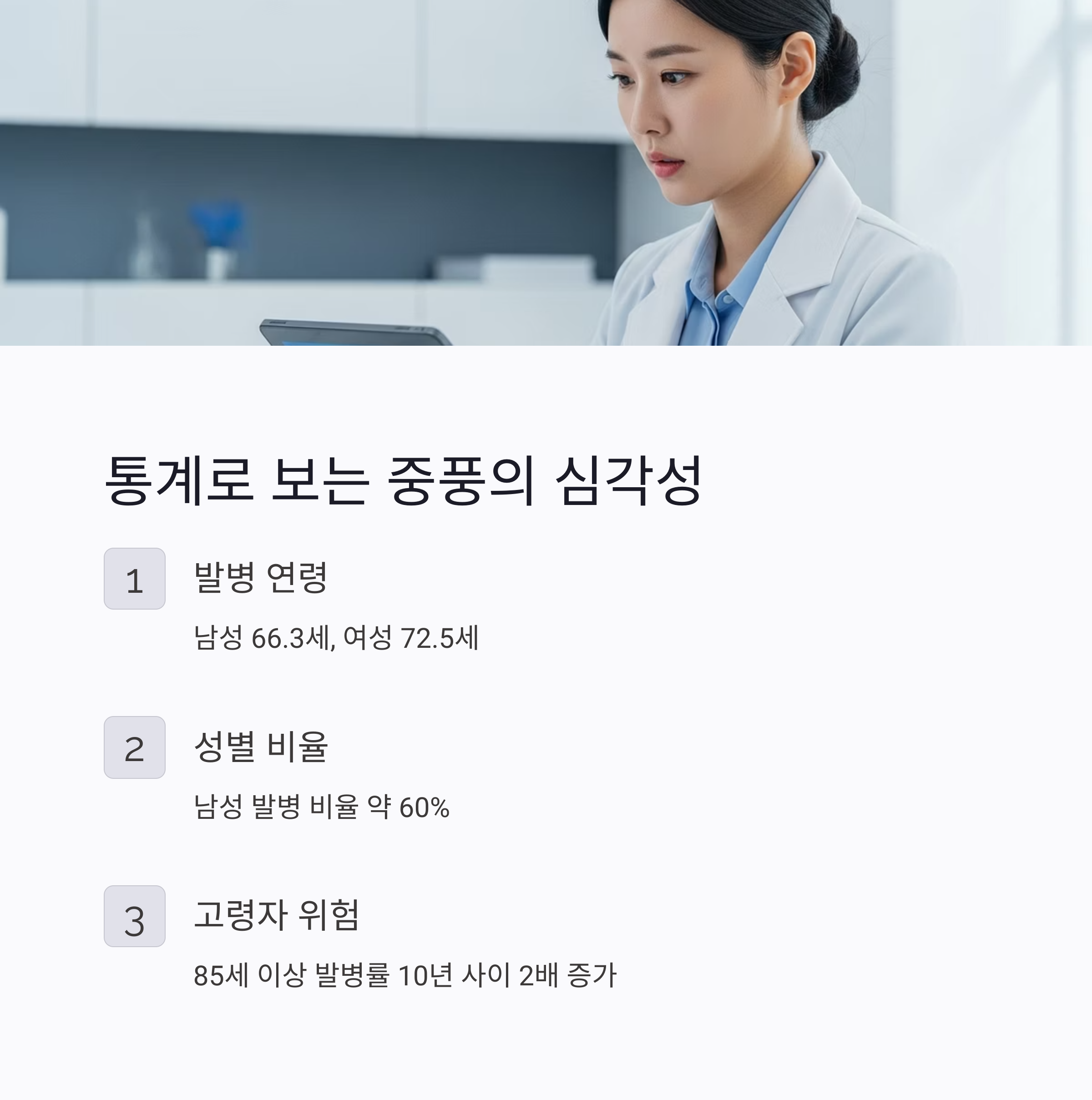 통계로 보는 중풍의 심각성