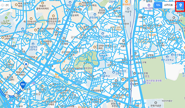 다음지도-로드뷰-선택-화면