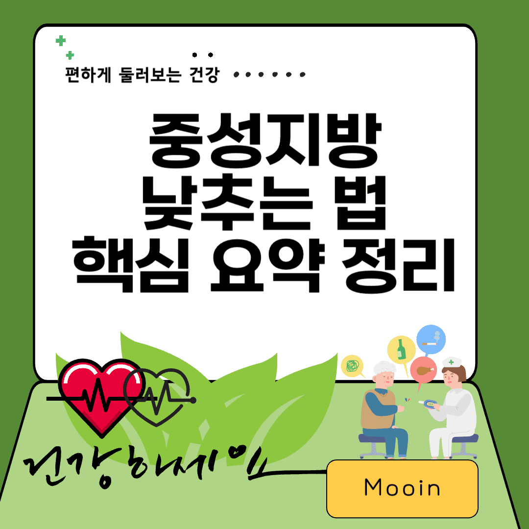 중성지방 낮추는 법, 핵심 요약 정리