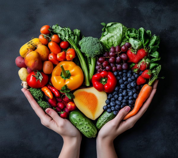 건강한 식습관 : 신선한 채소와 과일 섭취