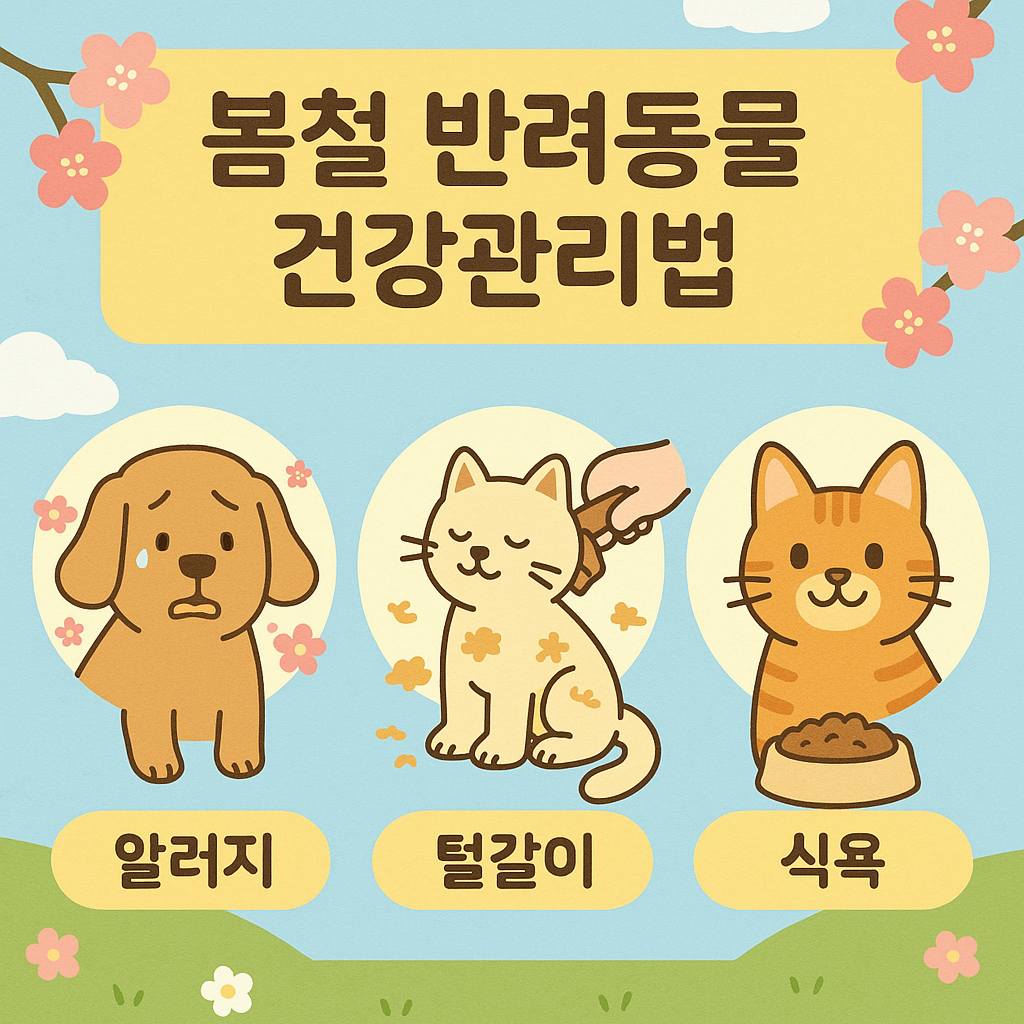 봄철 반려동물 건강관리법(알러지, 털갈이, 식욕)
