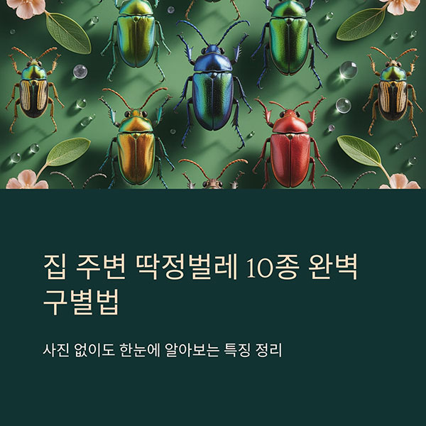집 주변 딱정벌레, 종류별 특징과 쉽게 구별하는 법