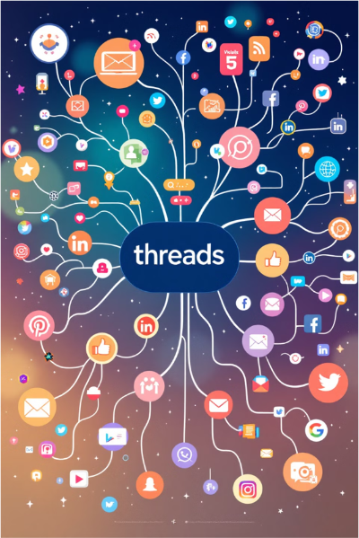 스레즈를 활용하여 자신이 제공하는 서비스(디자인, 글쓰기, 마케팅 컨설팅 등) 홍보하는 1인 크리에이터 by AI 생성