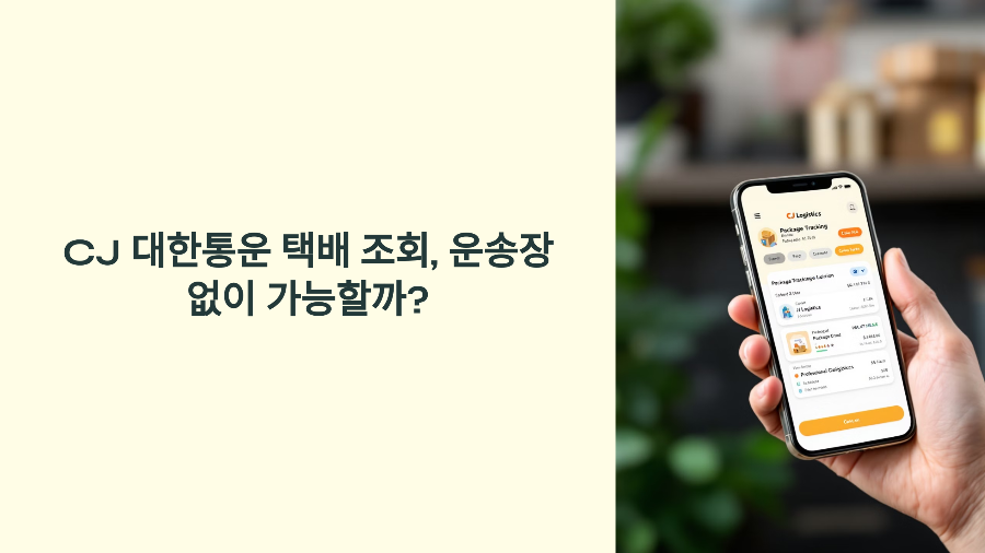 CJ 대한통운 택배 조회, 운송장 없이 가능할까
