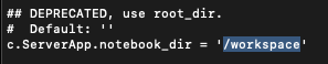 jupyter root path 설정 사진
