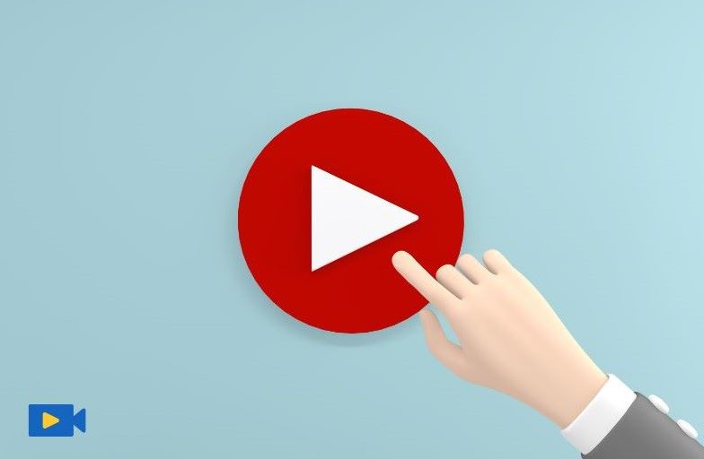 유튜브 영상 재생 버튼을 클릭하는 손 - 영상 업로드 및 시청 시작 via Pixabay