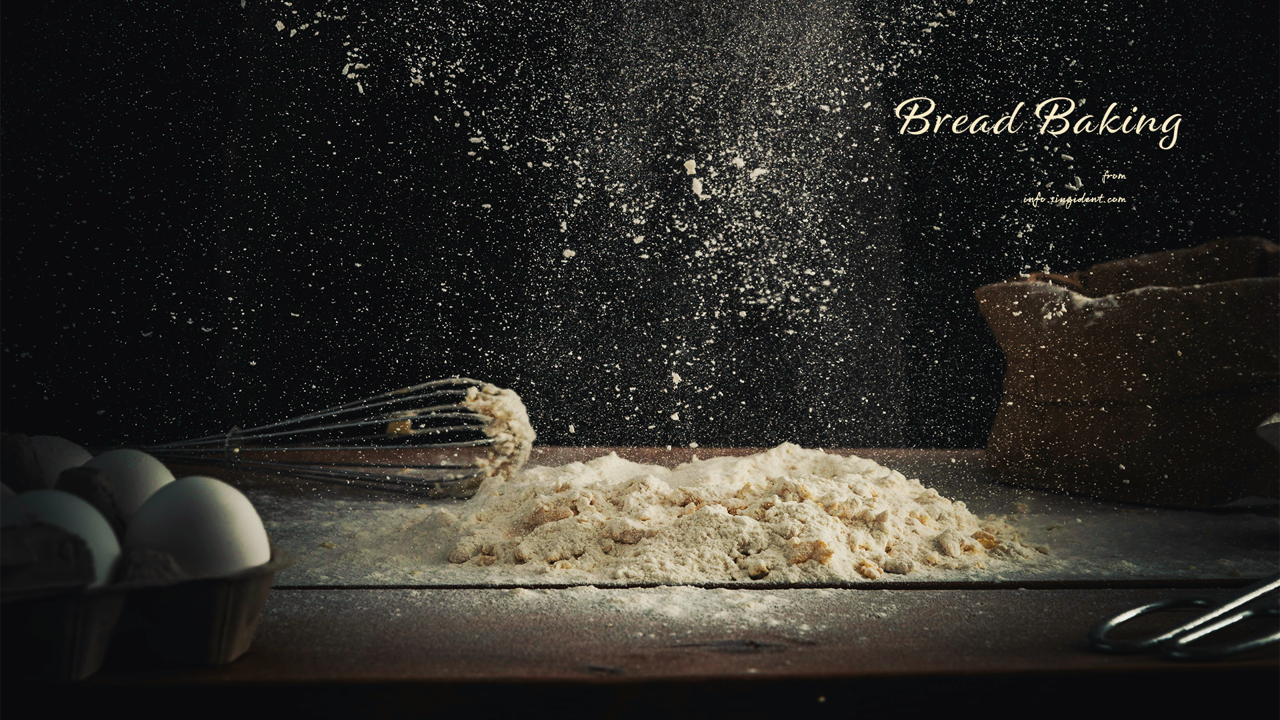 03 밀가루 검정배경 C - Bread Baking 갈색배경화면