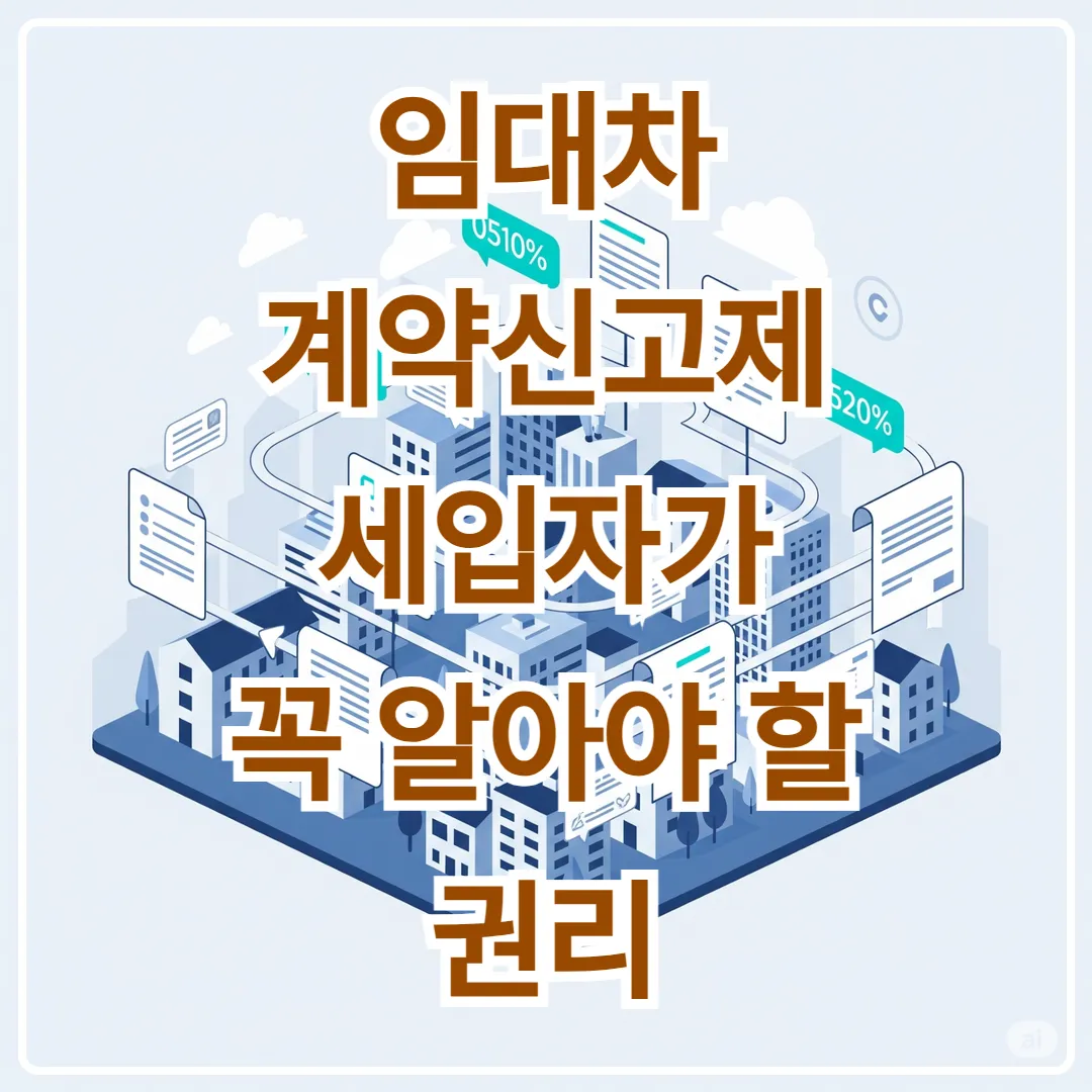 임대차 계약신고제, 세입자가 꼭 알아야 할 권리