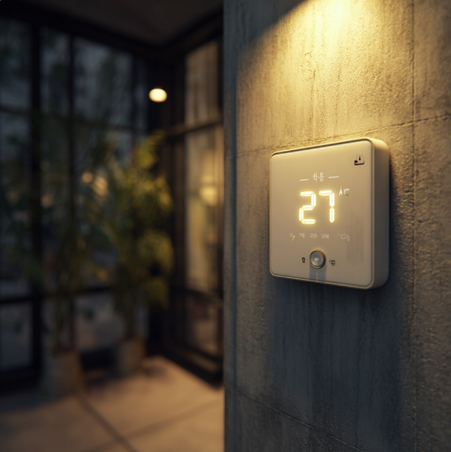 보일러 리모컨 온도확인등