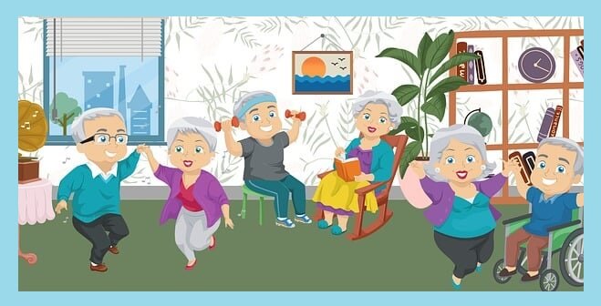 요양원-노인들-일러스트