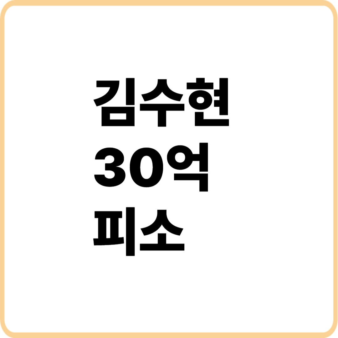 김수현30억피소