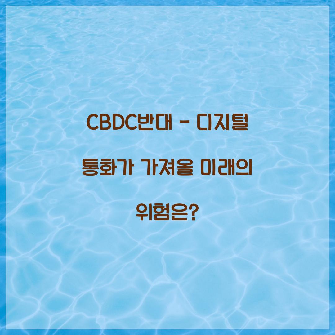 CBDC반대