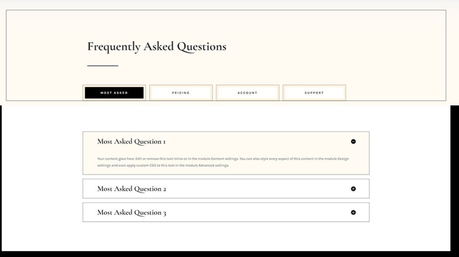 엘리멘터 템플릿을 원하는 곳에 추가하는 방법 - FAQ 페이지