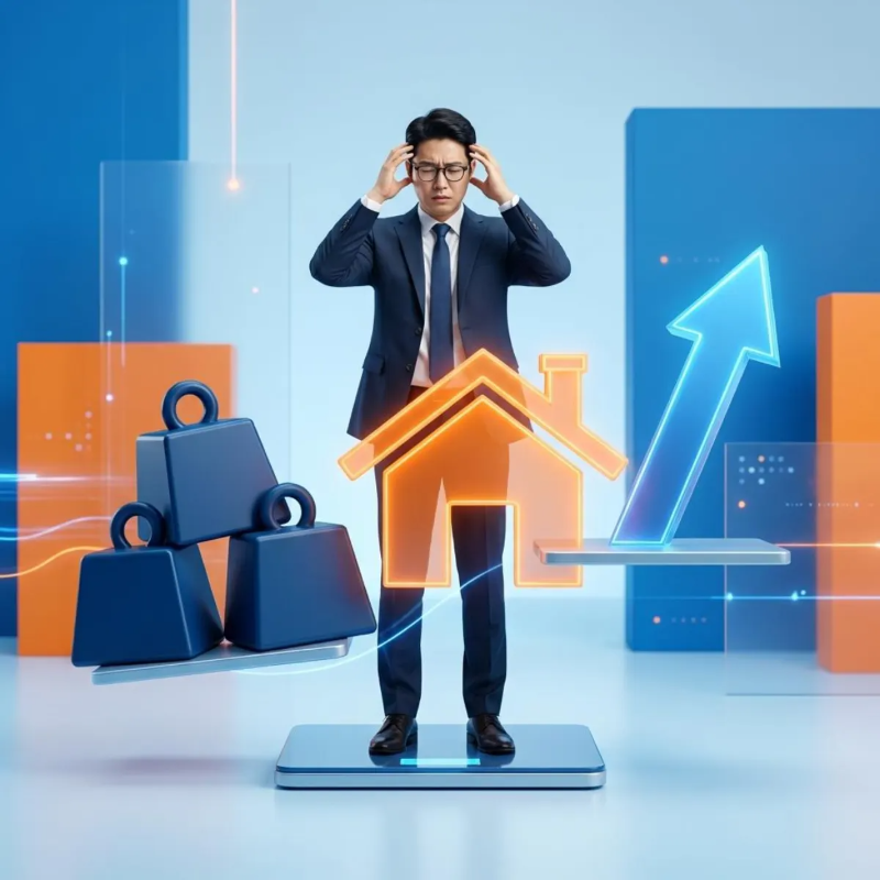 2026년 DSR 3단계 규제로 인한 신용대출과 주택담보대출 한도 감소 및 부채 통합 해결책 시각화