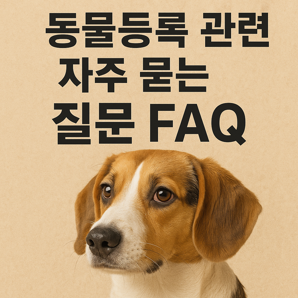 동물등록 관련 자주 묻는 질문 FAQ