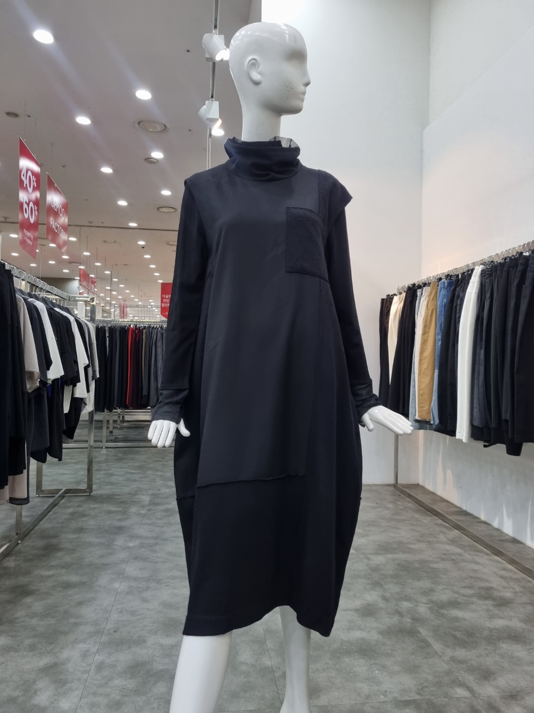 데무 울 패치업 코큰 원피스 YW2109591