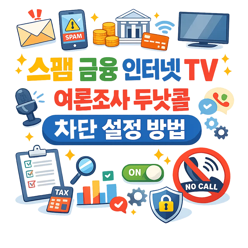 스팸전화 차단 설정 방법 (두낫콜 + 금융&middot;인터넷&middot;TV&middot;여론조사)