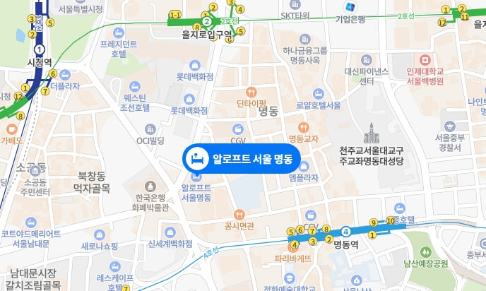 알로프트-서울-명동-위치