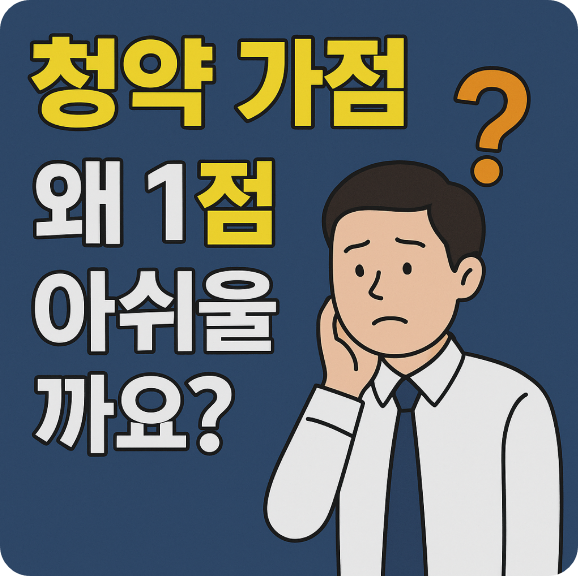 1. 청약 가점, 왜 1점이 아쉬울까요?