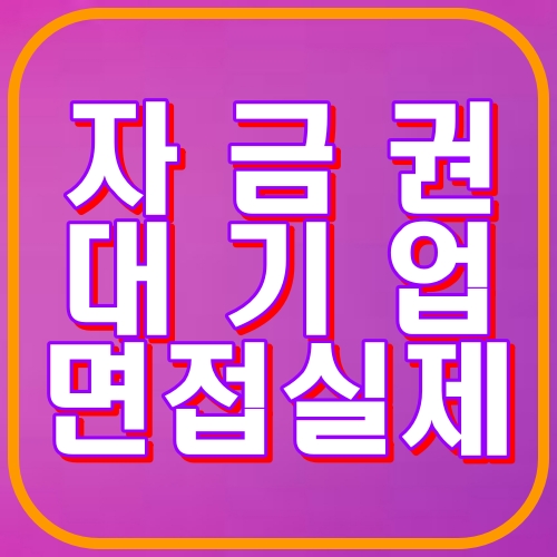 자금권 대기업면접 실제