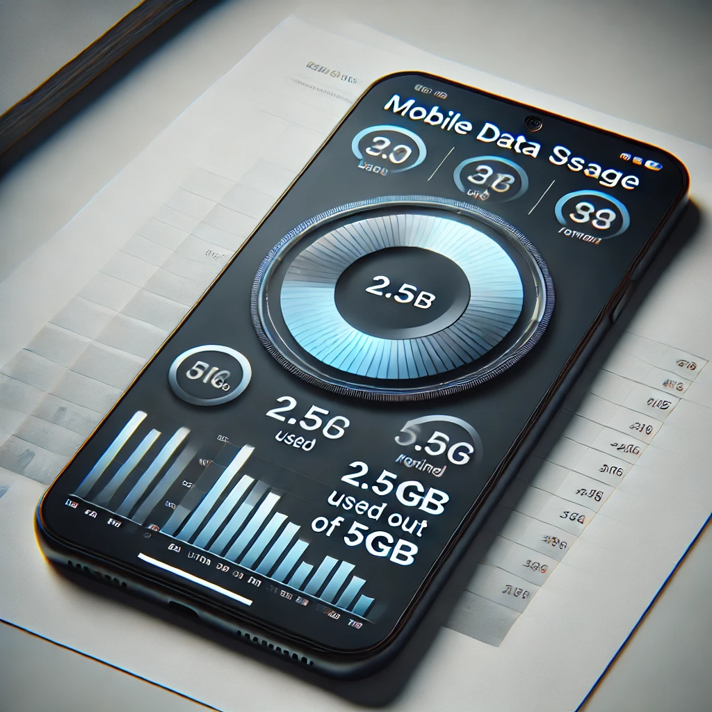 휴대폰데이터 사용량표시