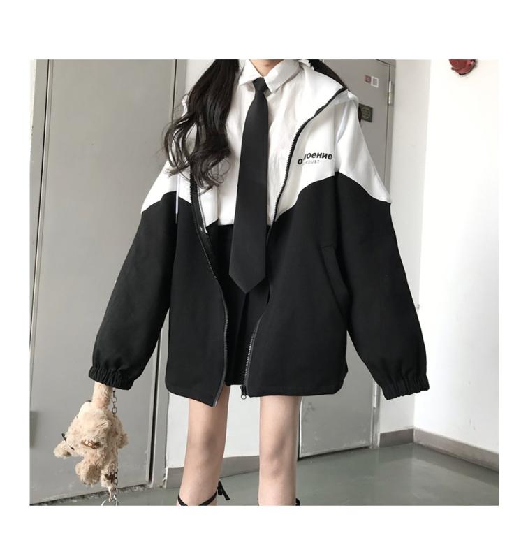 여성바람막이 학생바람막이 봄 간절기 박시핏