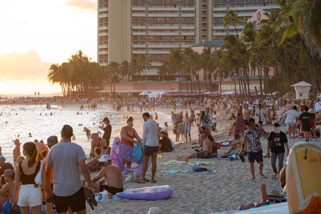 와이키키 해변 일몰