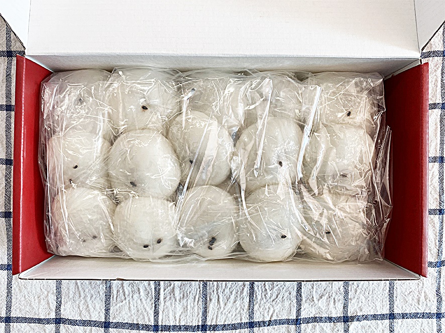 잔기지떡 비닐포장