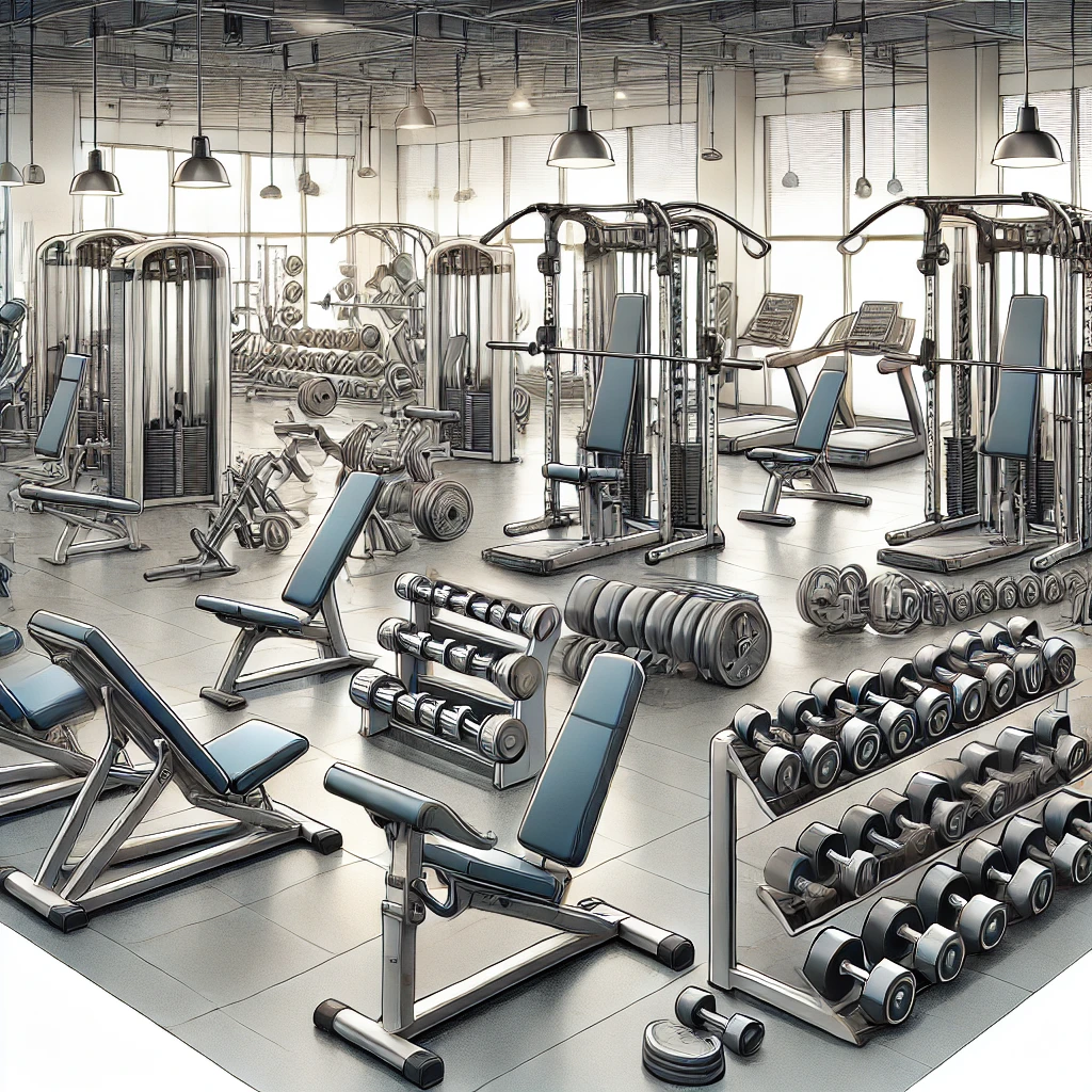 헬스장 운동기구들