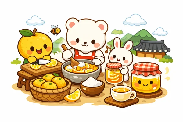 유자차 만드는 손동작