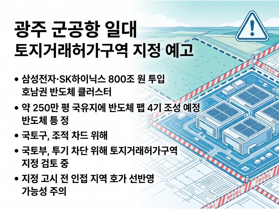 광주 군공항 일대 토지거래허가구역 지