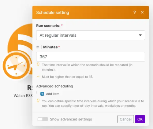 메이크 시나리오 작성