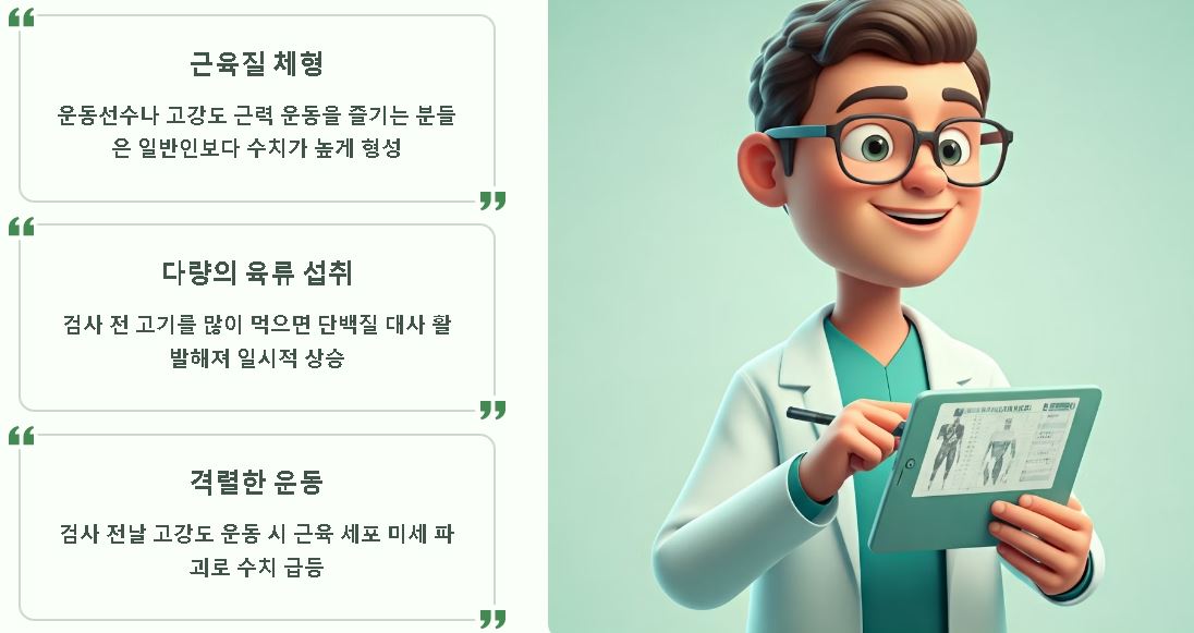 크레아티닌 수치가 높으면